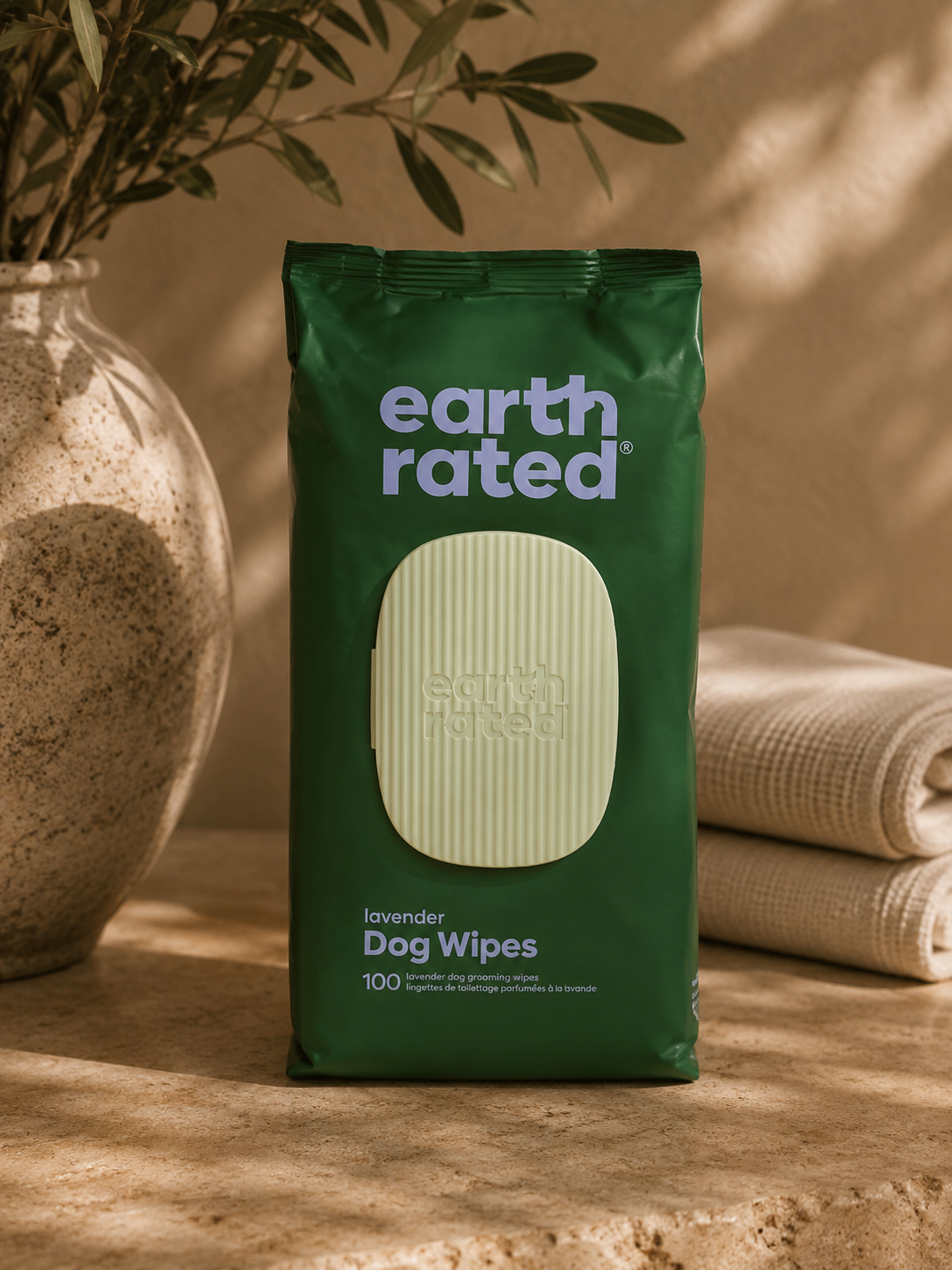Earth Rated Dog Grooming Wipes | Lavender