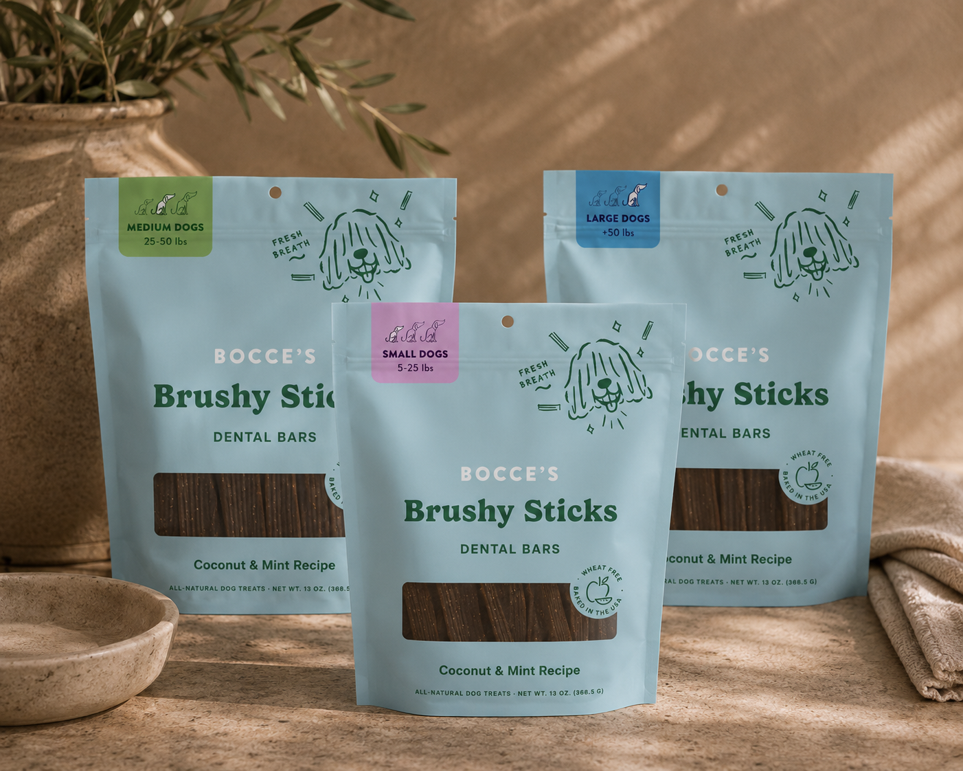 Bocce's Bakery Brushy Sticks Dog Dental Treats