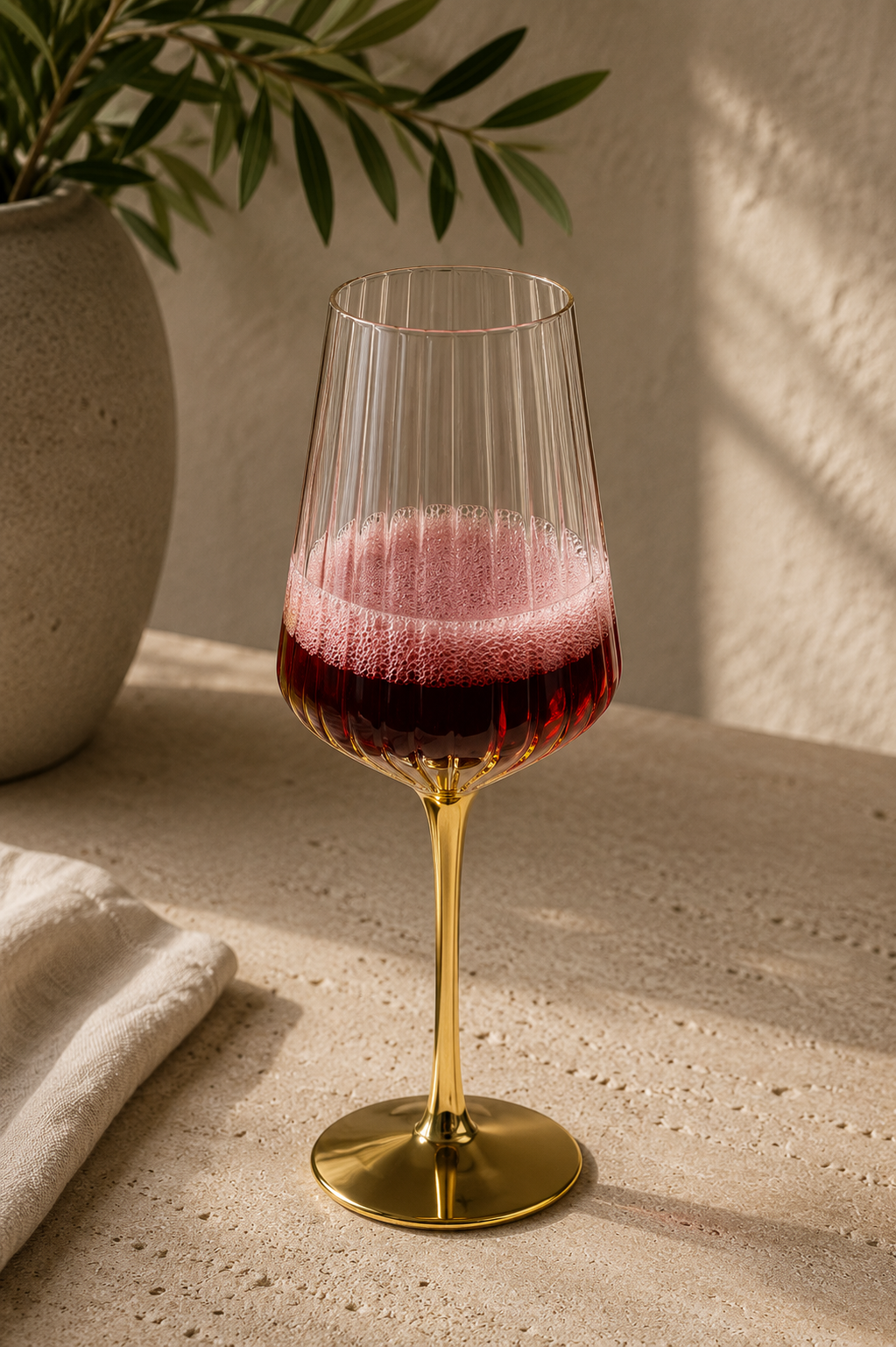 Gold Wine Glass