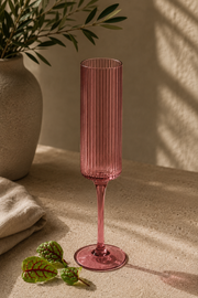 Ribbed Champagne Glass | Plum