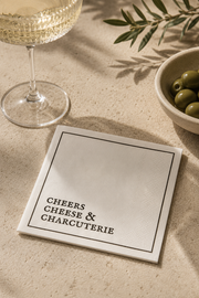"Cheers, Cheers & Charcuterie" Cocktail Napkins