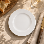 White Rimmed Bread & Butter Plate