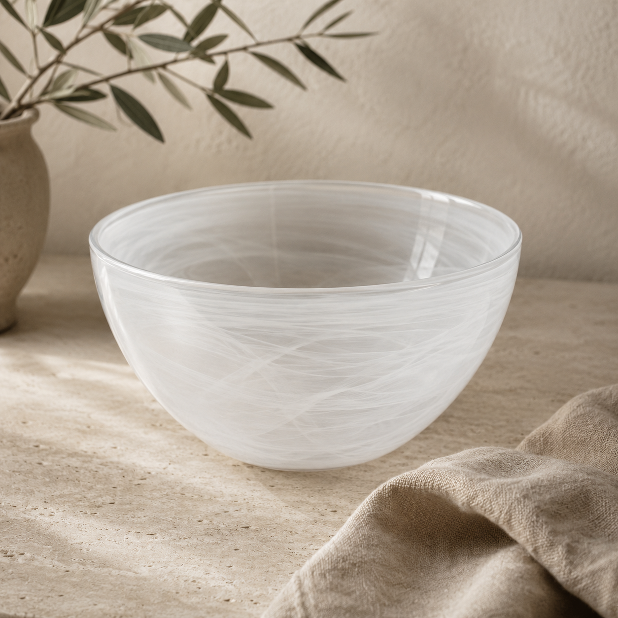 Alabaster White Soup Bowl