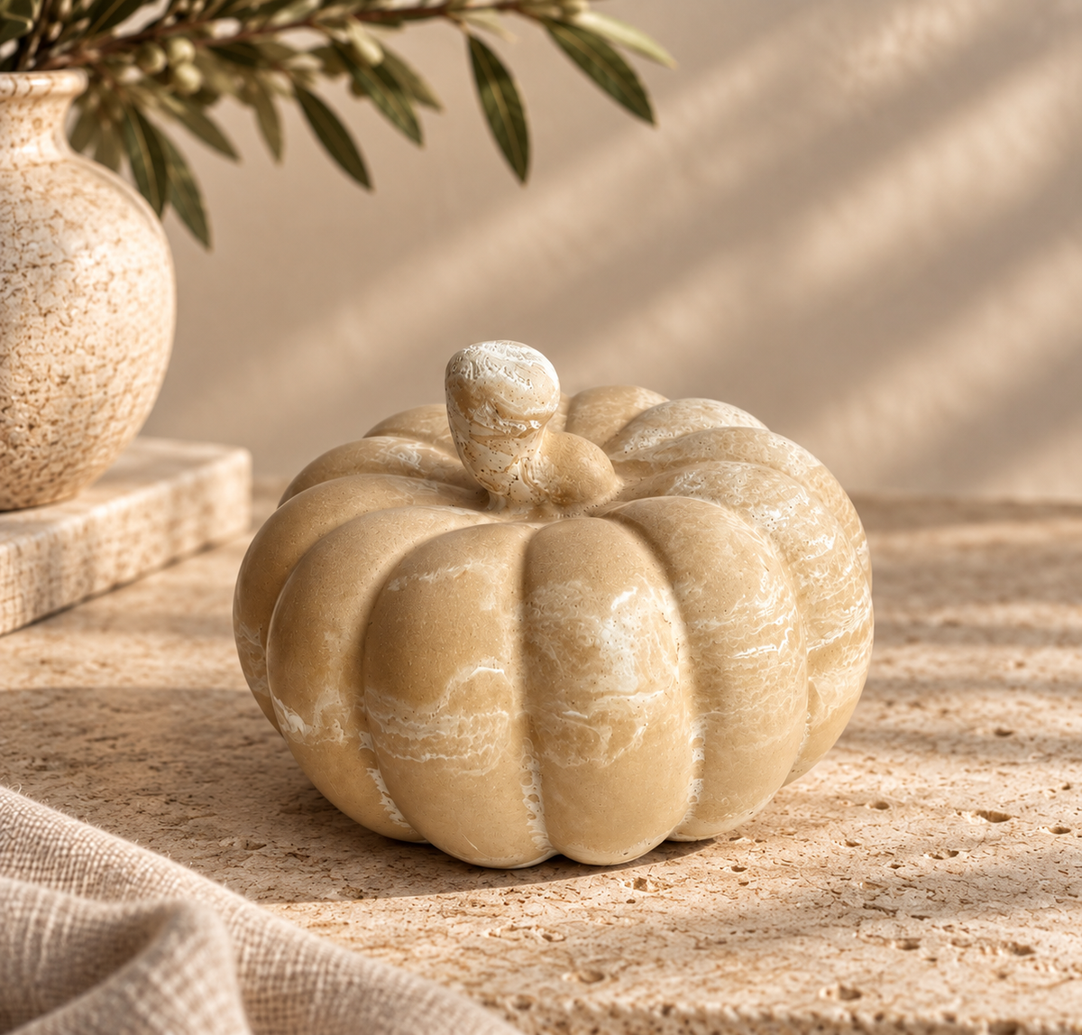 Handcrafted Concrete Pumpkins