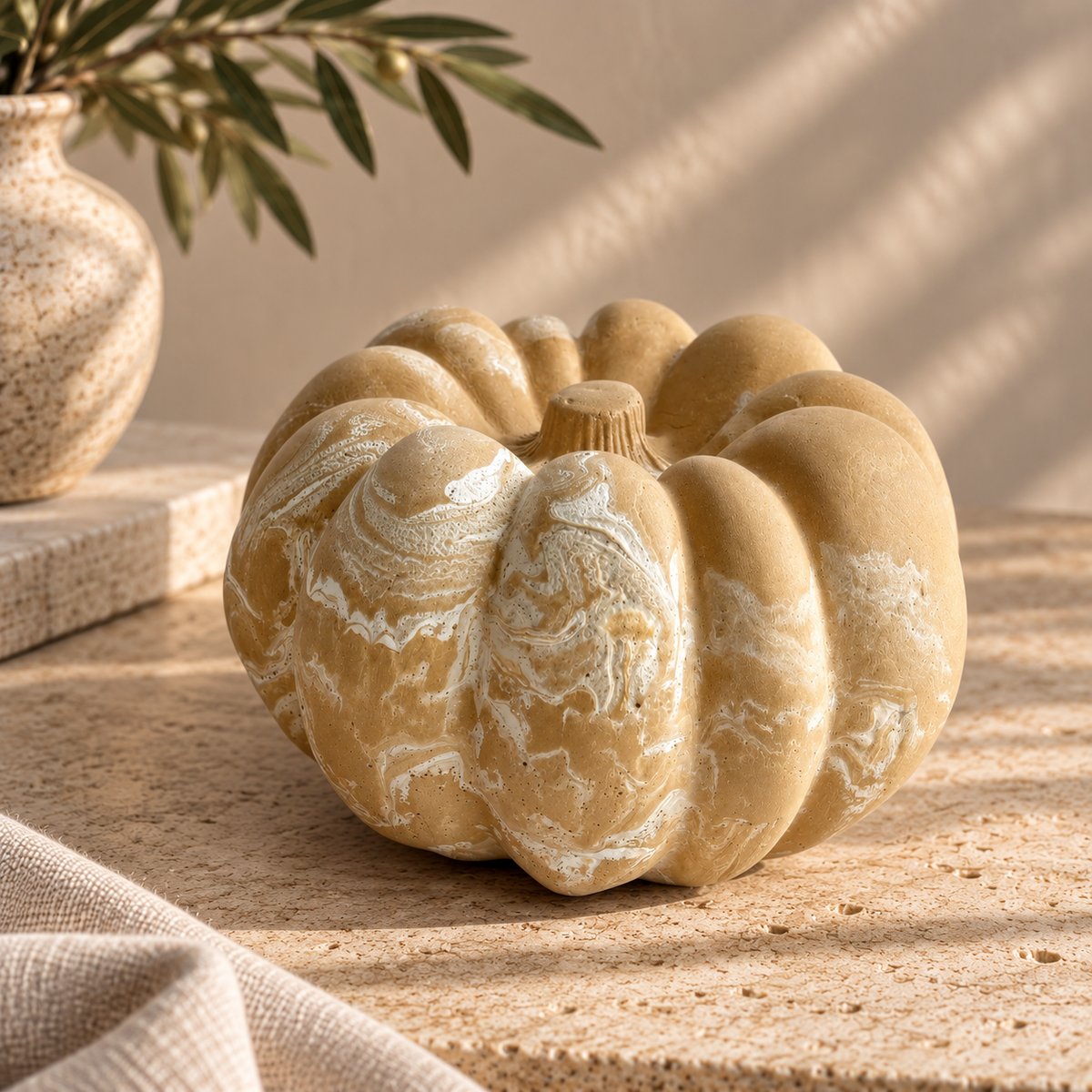 Handcrafted Concrete Pumpkins