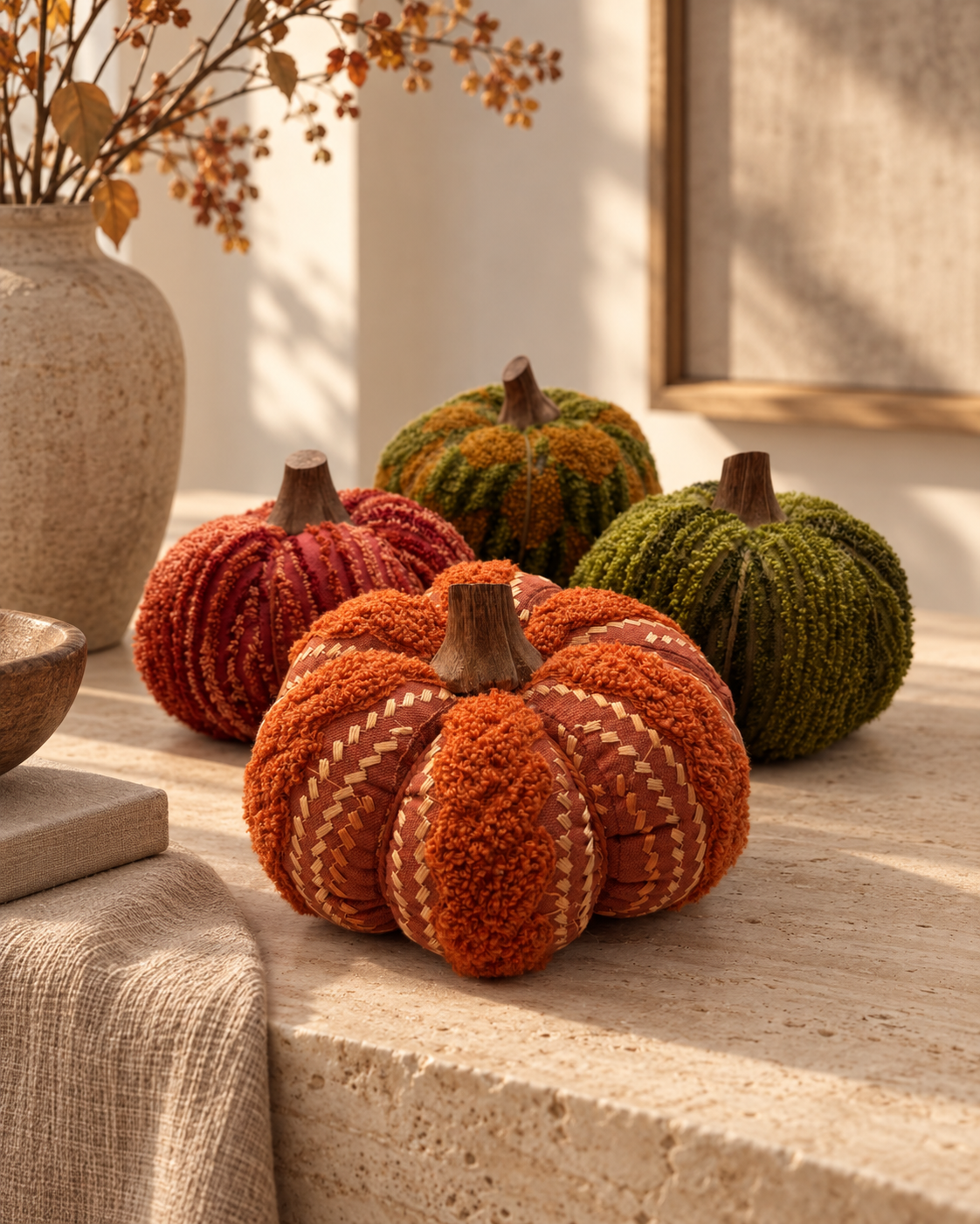 Textured Fabric Pumpkin