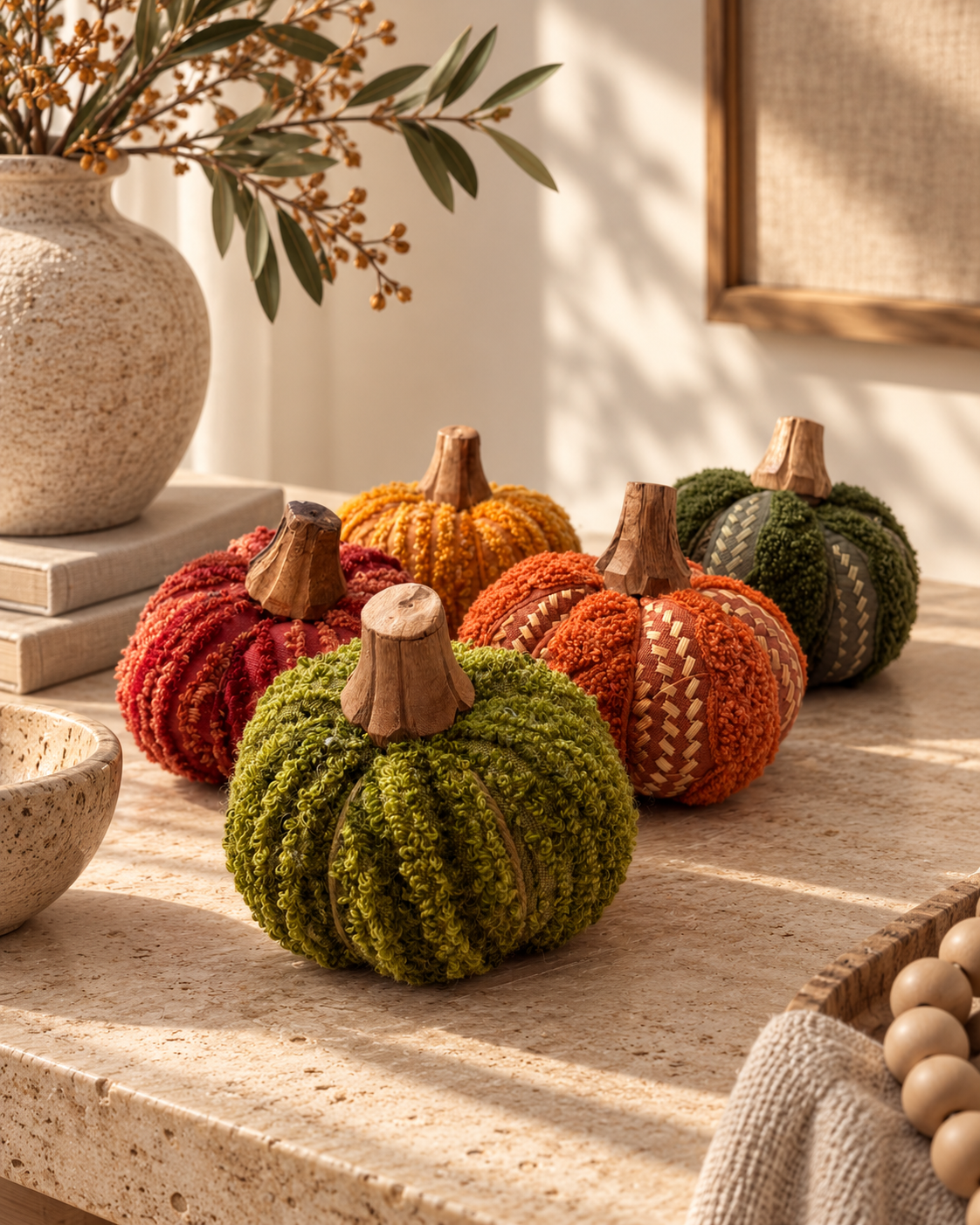 Textured Fabric Pumpkin