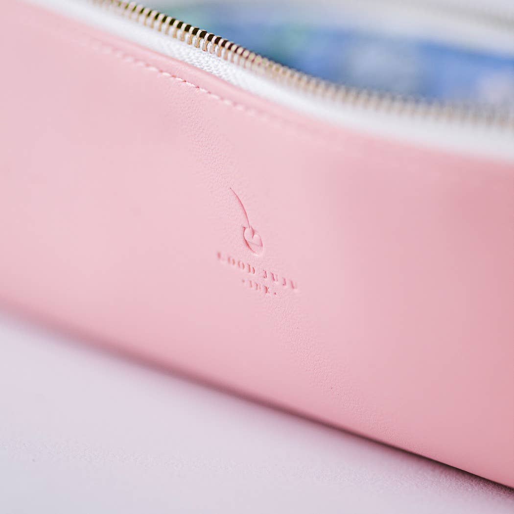 Luxe Slim Pencil Pouch | Rose Pink