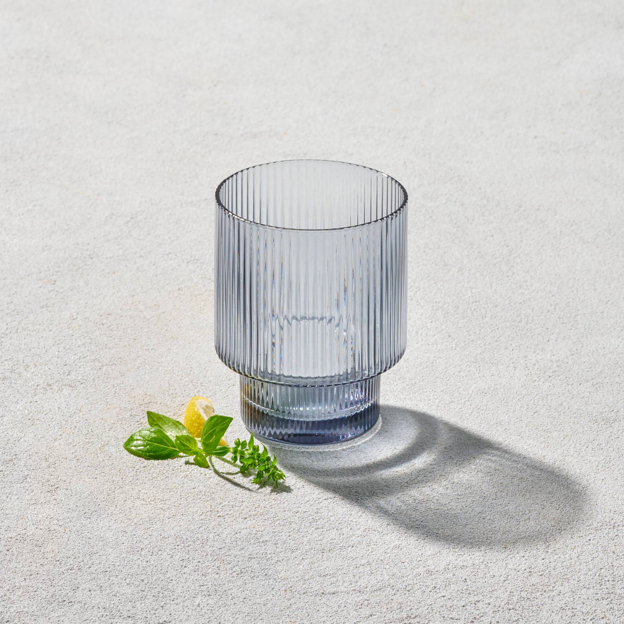 Malibu Ribbed Glassware | Smoked Collection