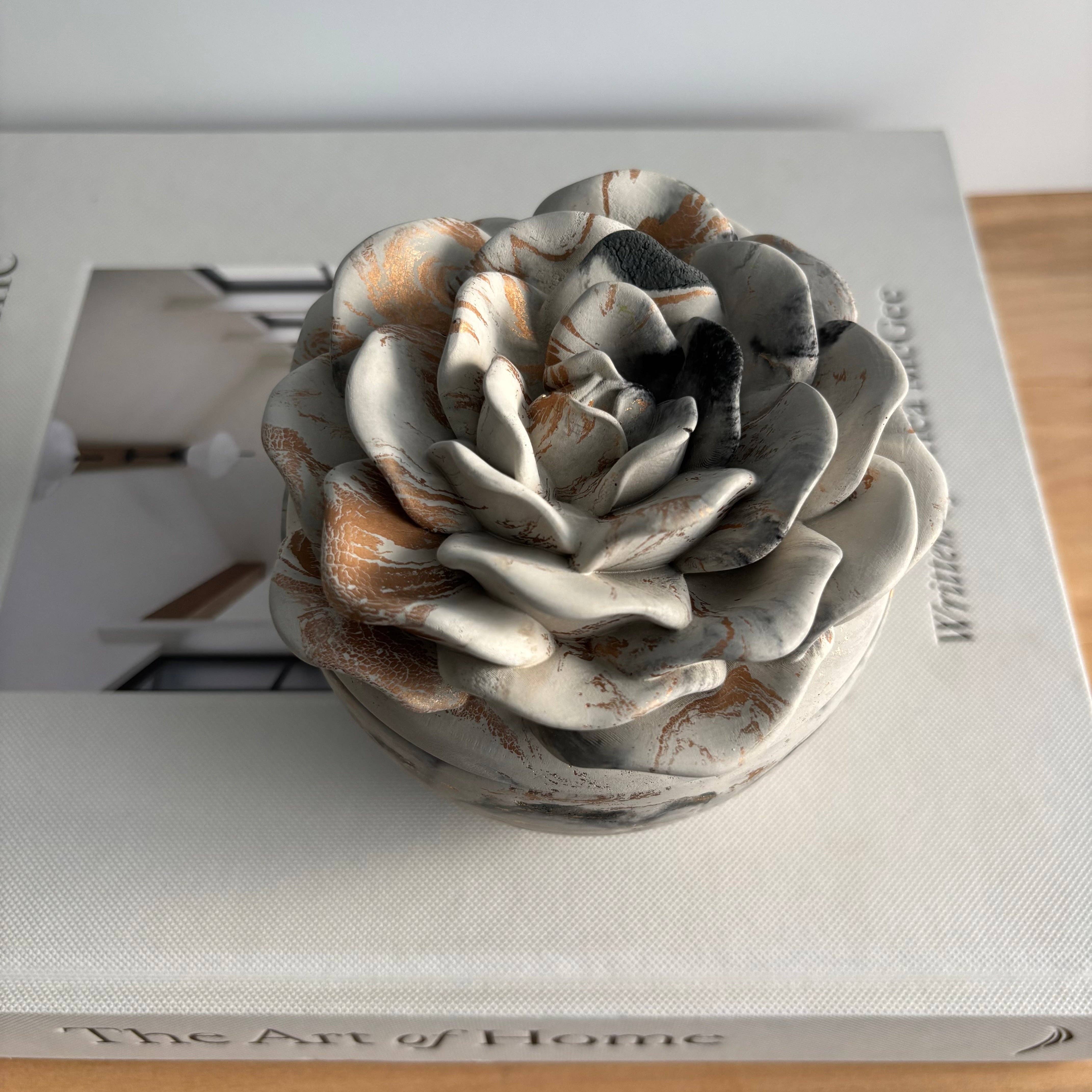 Bloomstone Rose Concrete Candle