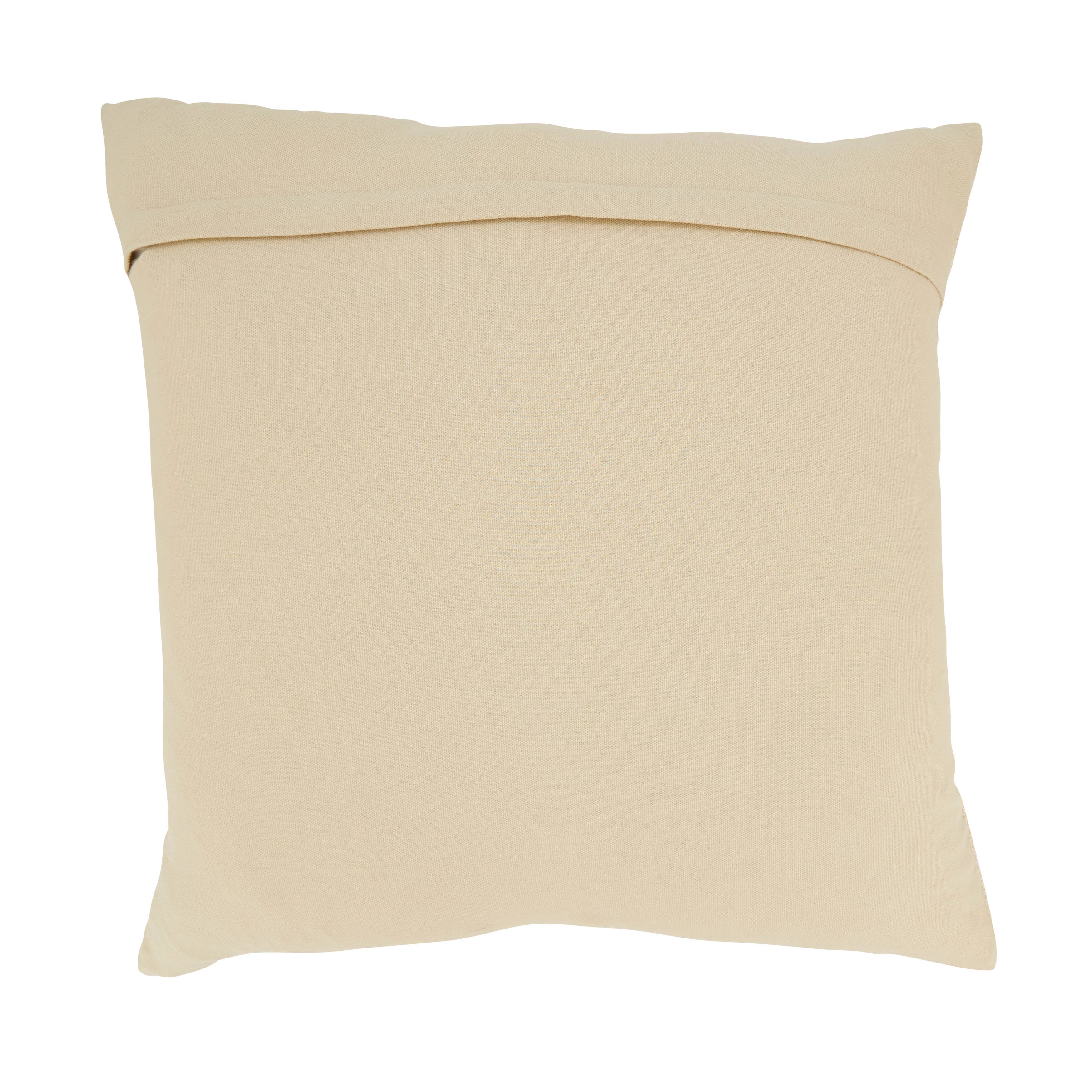 Embroidered Texture Floral Pillow - 20 x 20