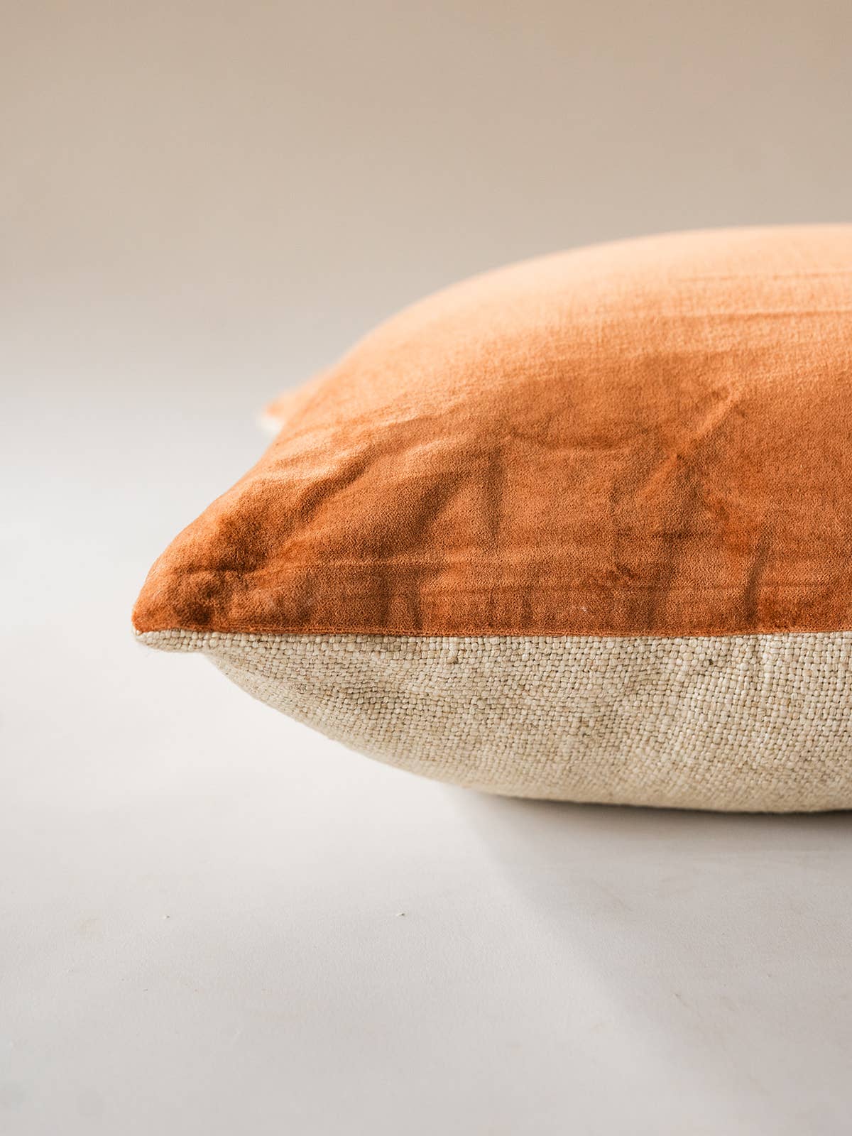 Luxe Linen & Velvet Throw Pillow