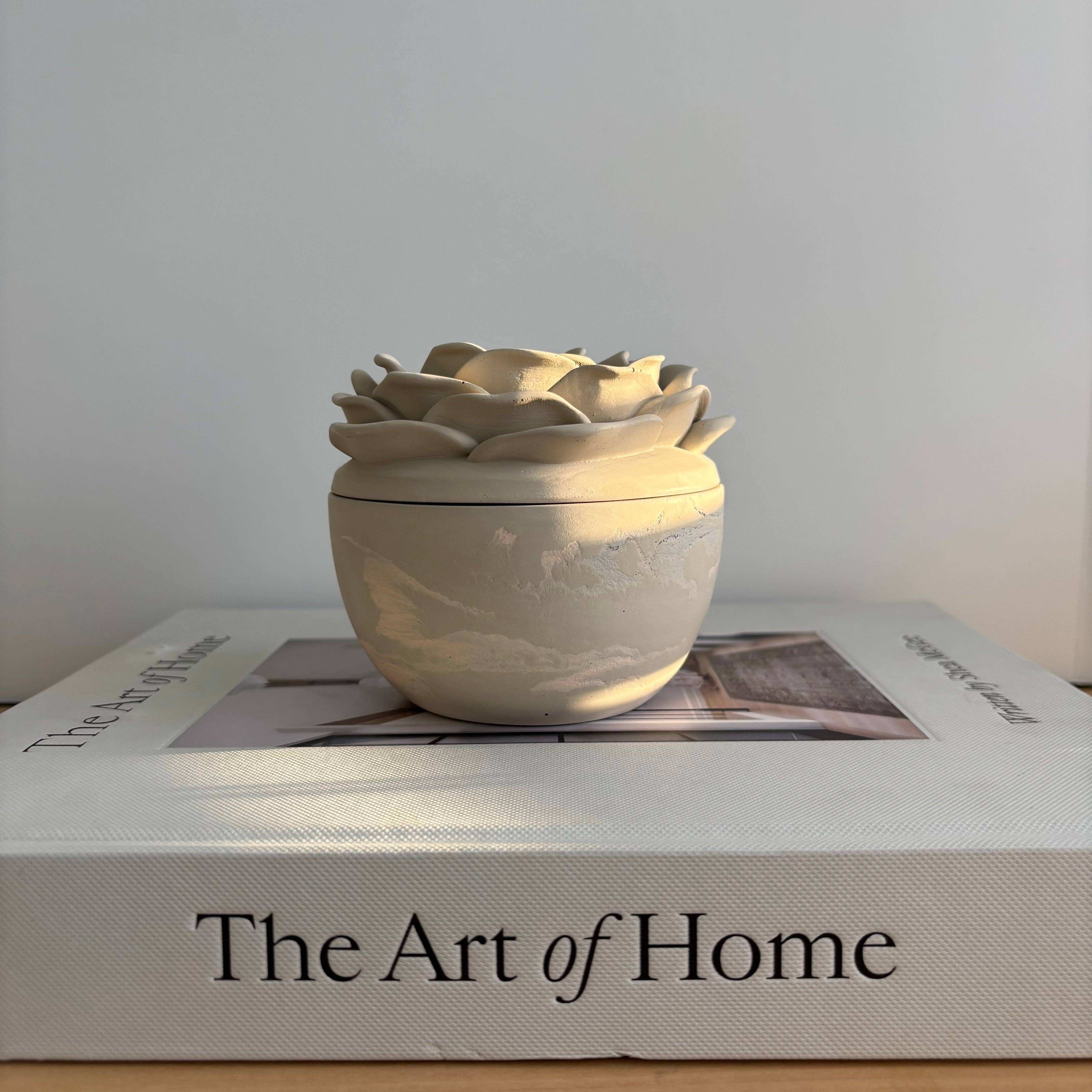 Bloomstone Rose Concrete Candle