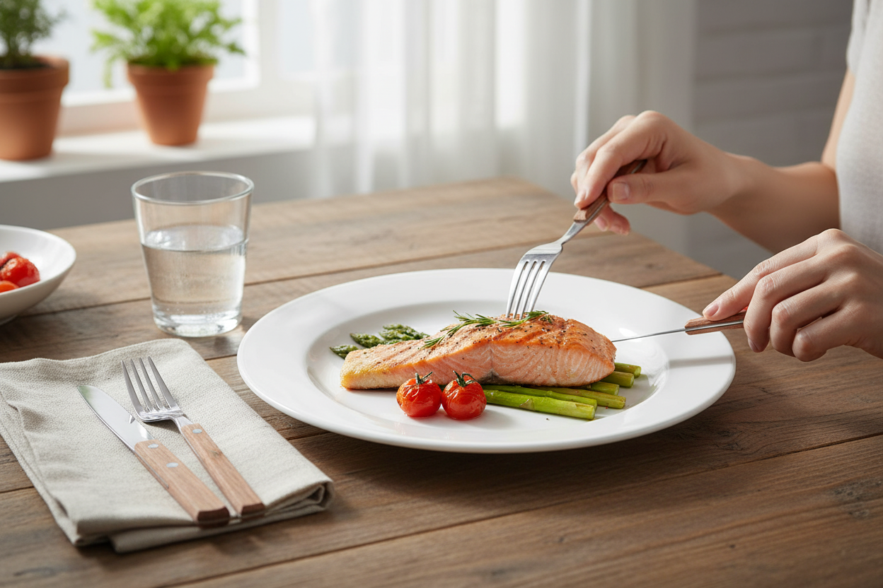 White Rimmed Dinner Plate