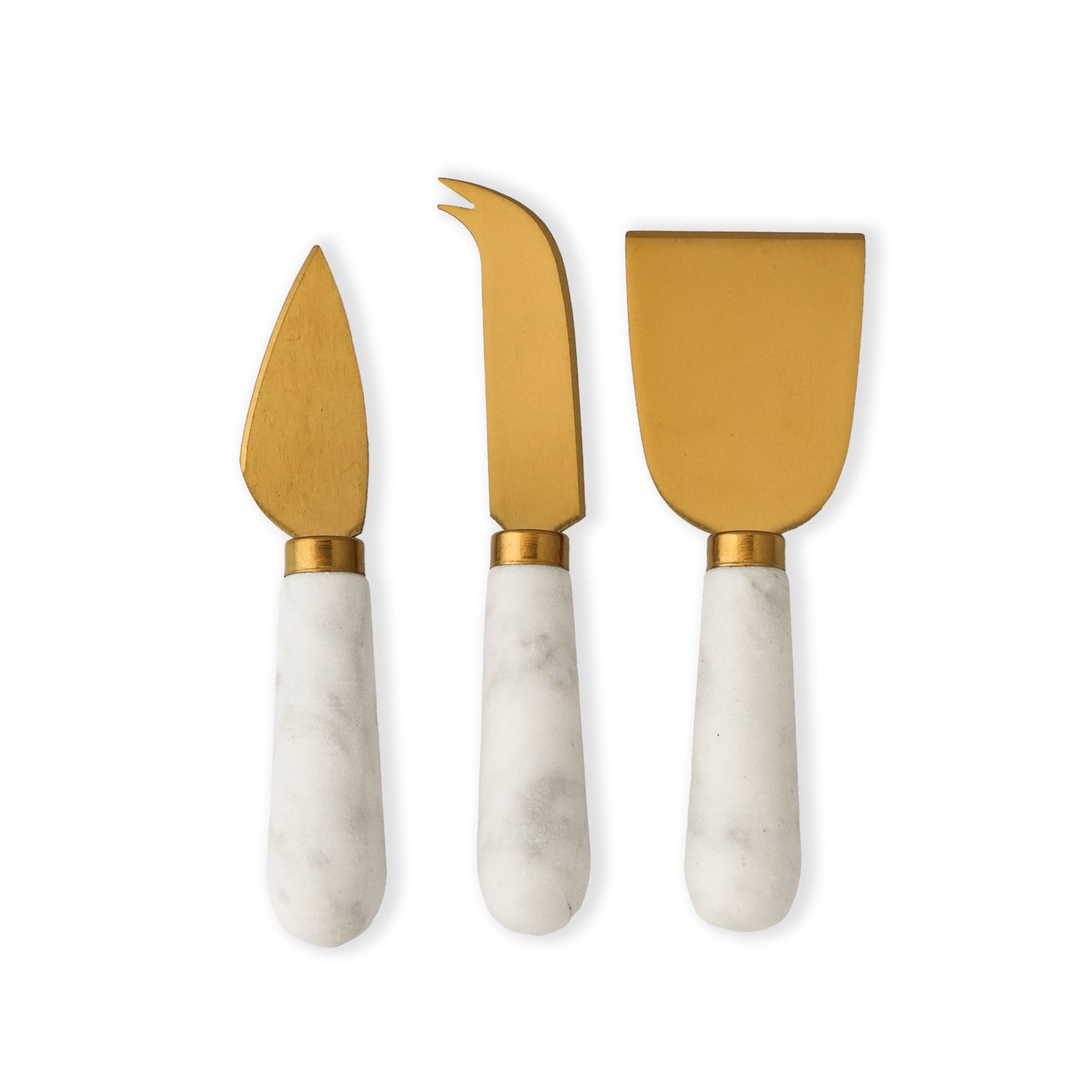 White Marble Cheese Knife Set