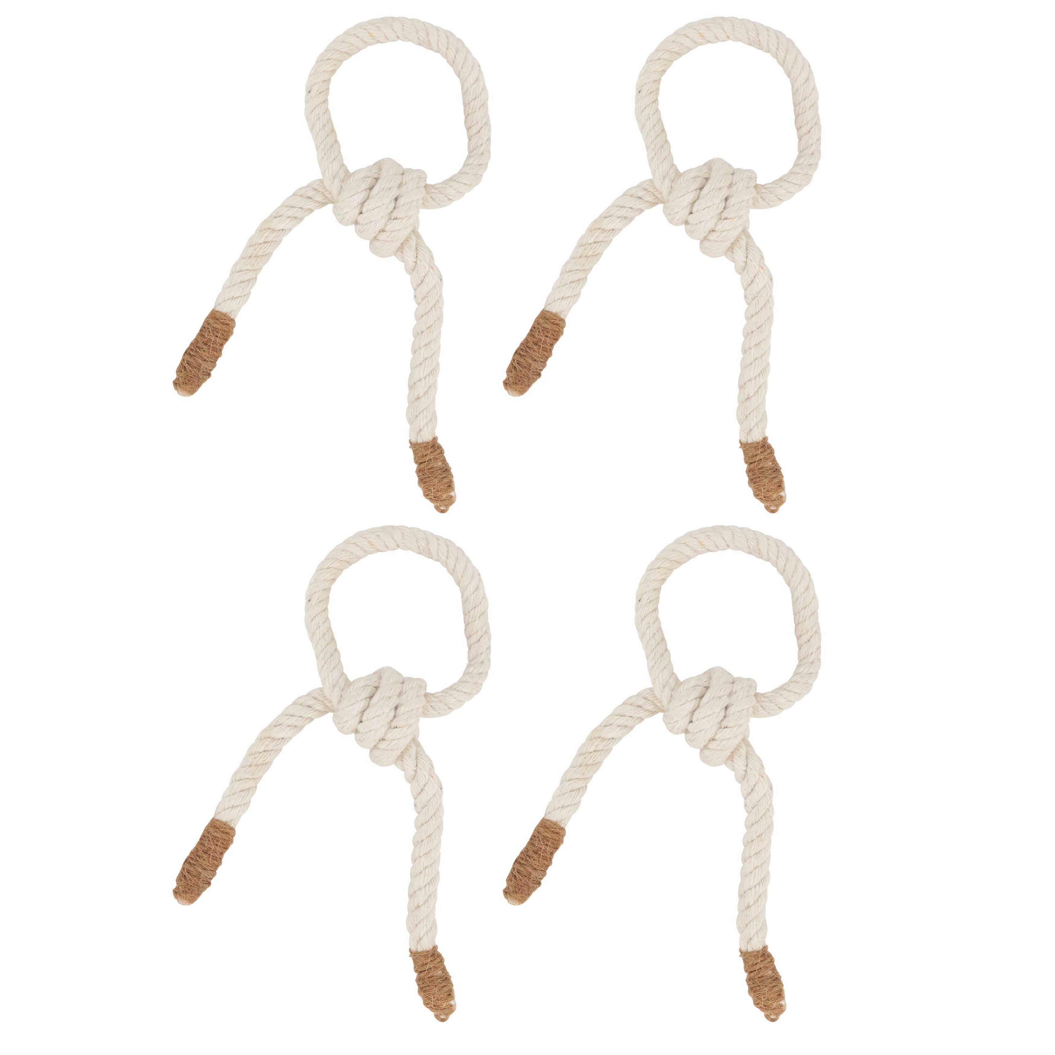 Knotted Rope Napkin Ring Set