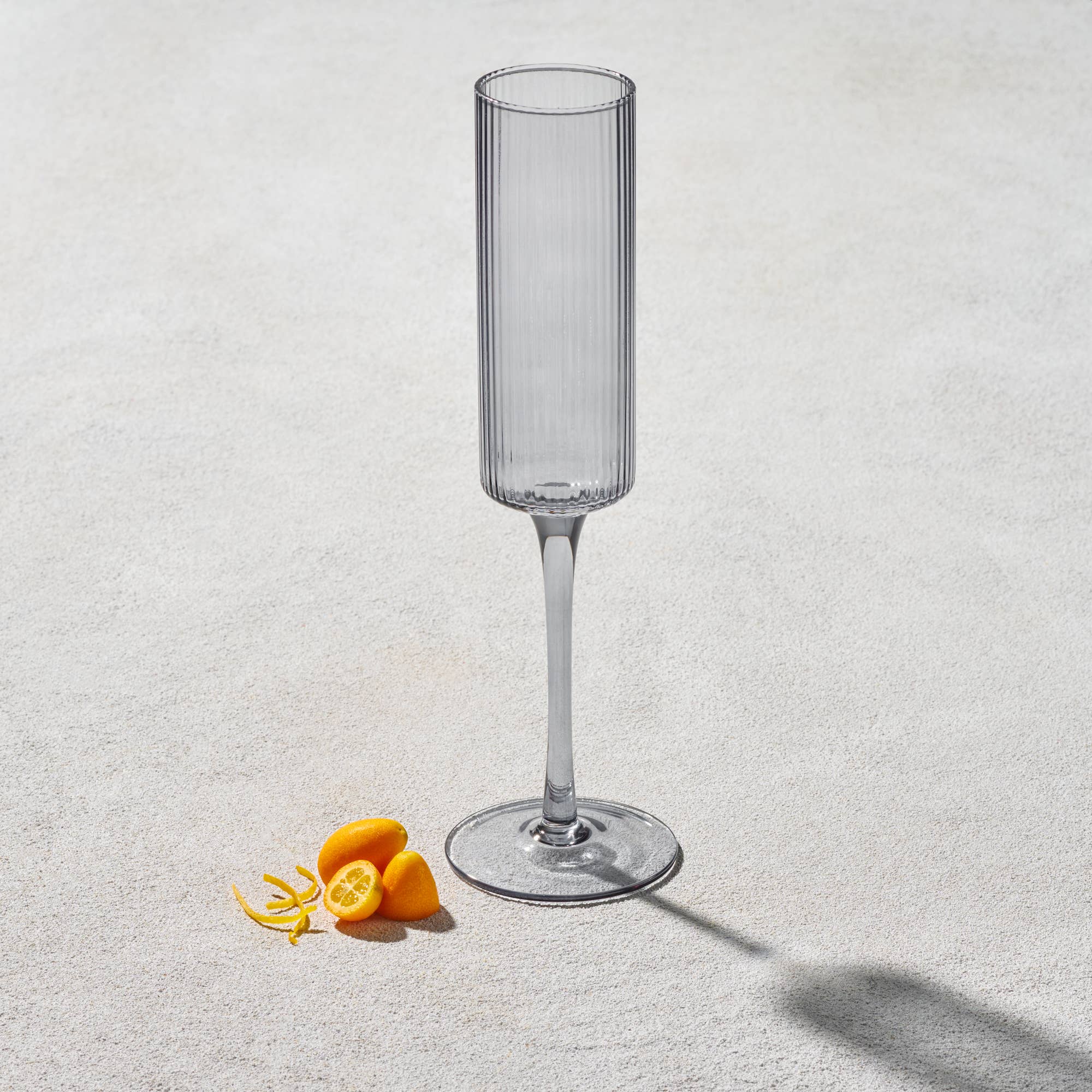 Malibu Ribbed Glassware | Smoked Collection