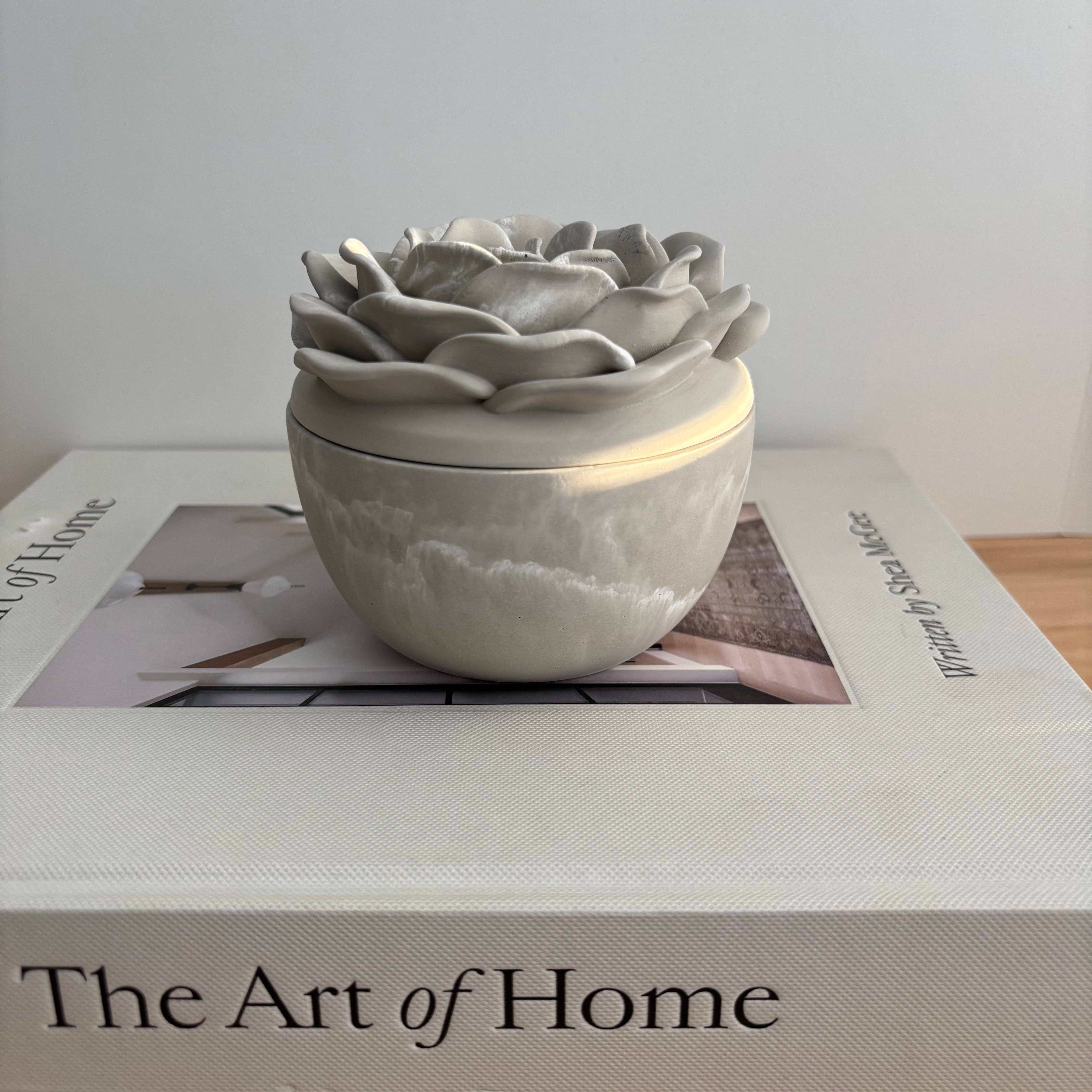 Bloomstone Rose Concrete Candle