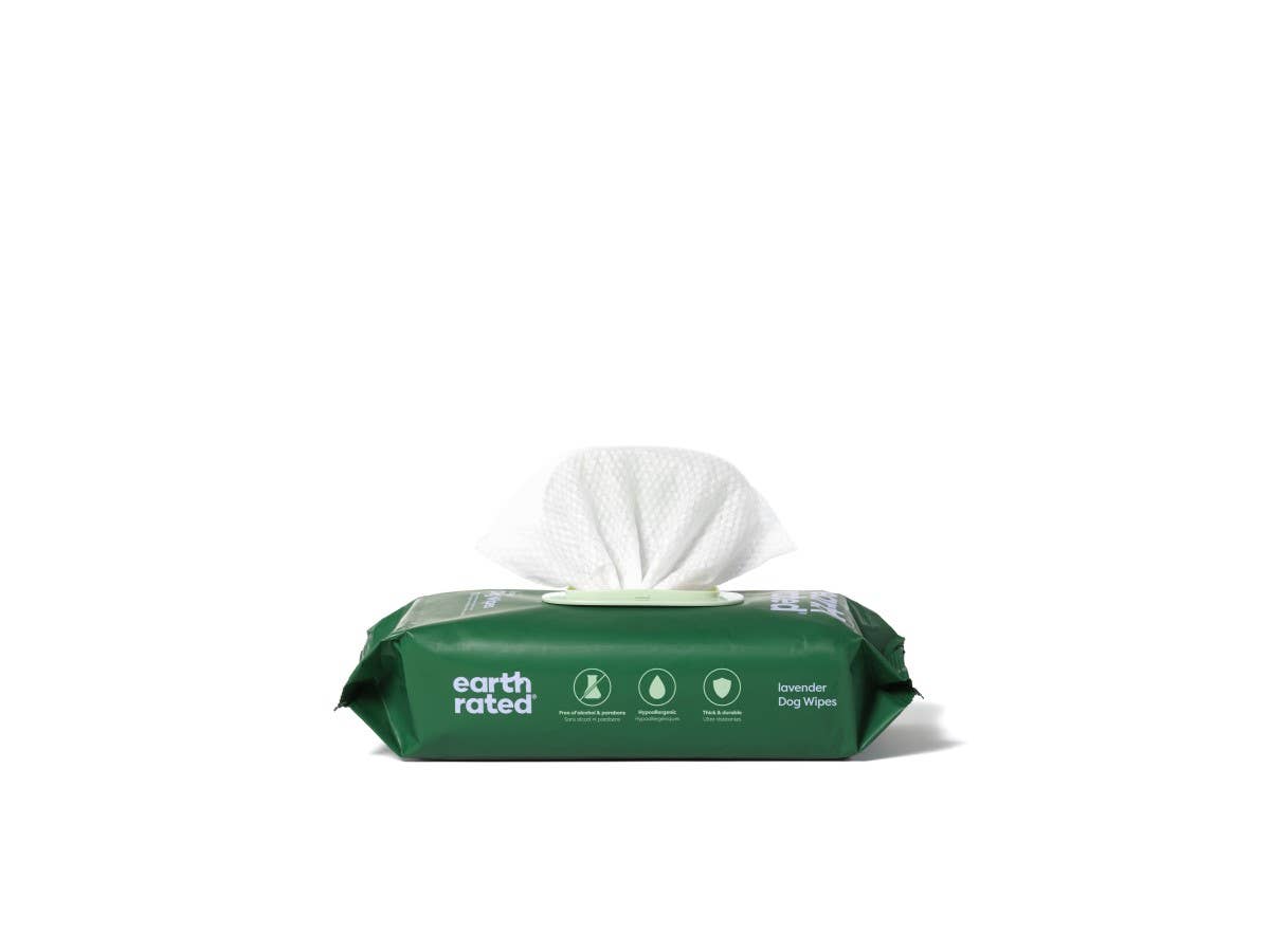 Earth Rated Dog Grooming Wipes | Lavender