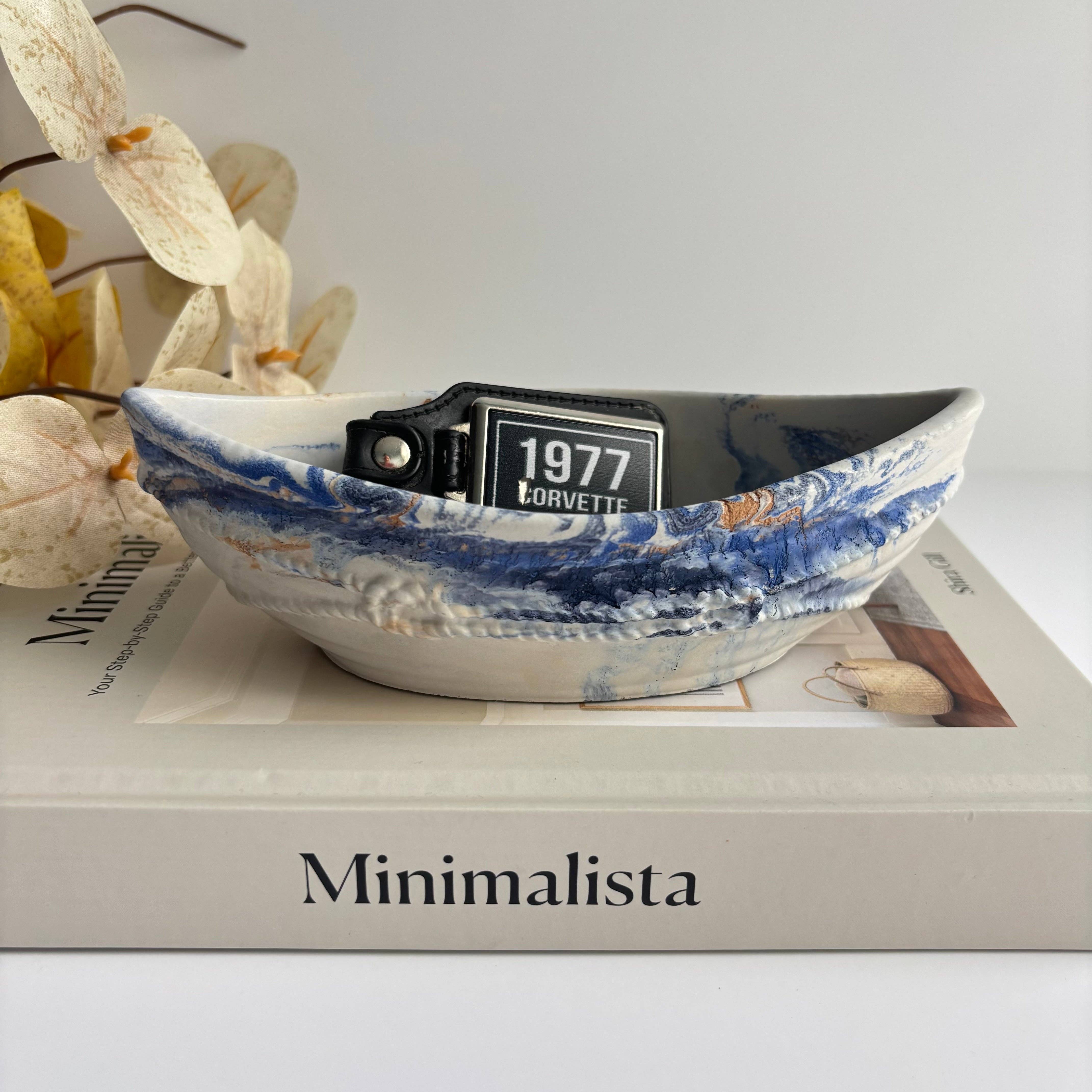 Naus Concrete Boat Candle