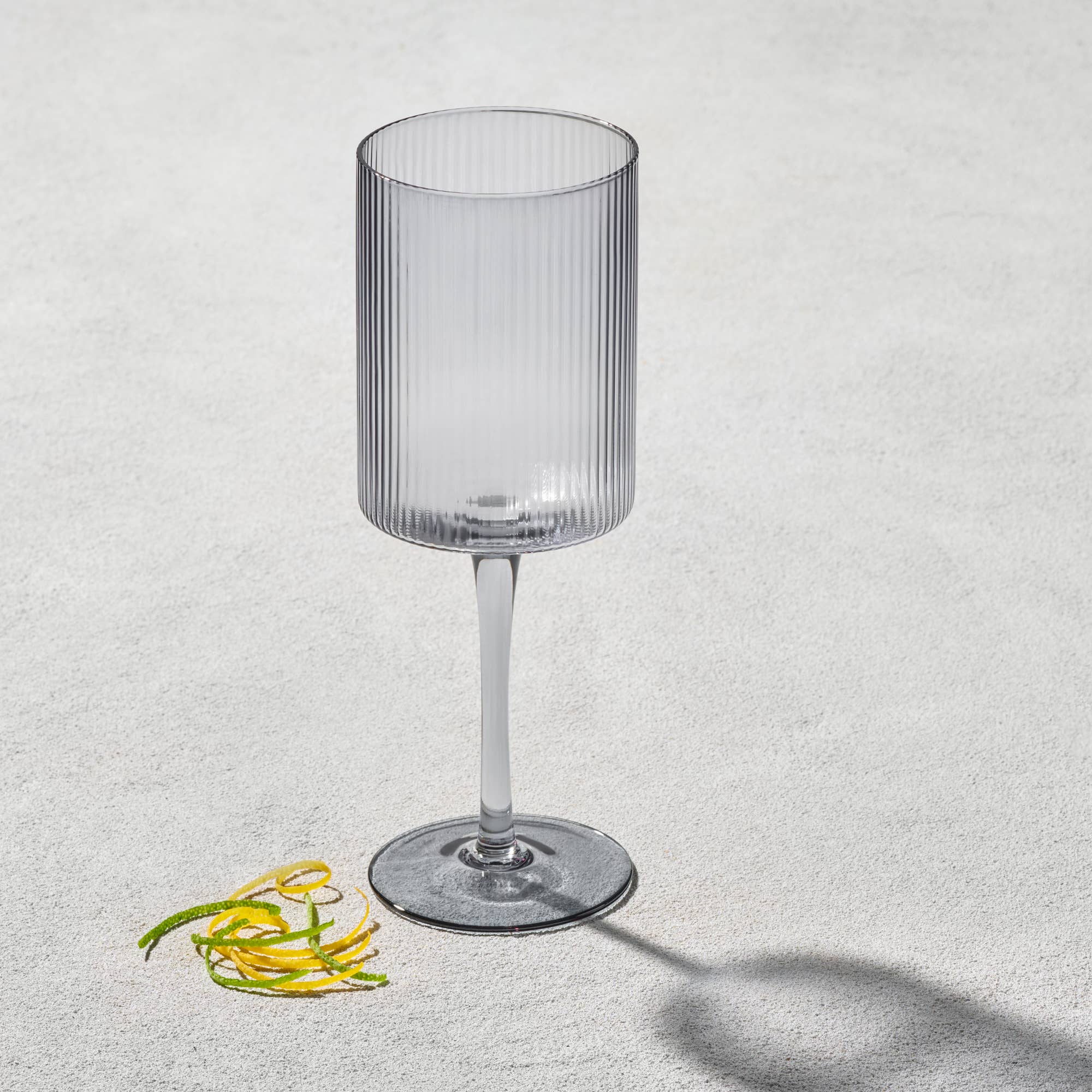 Malibu Ribbed Glassware | Smoked Collection