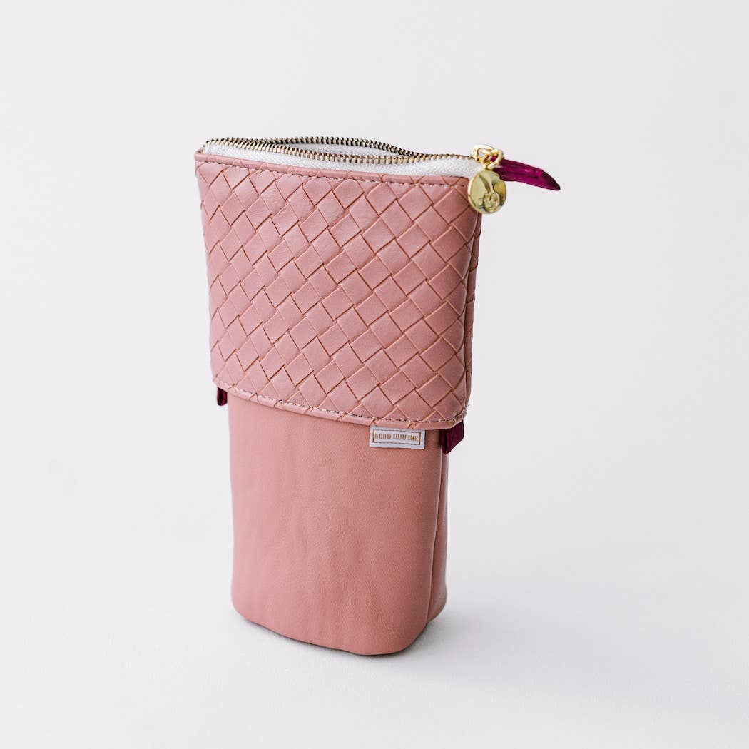 Luxe Standing Pencil Pouch | Blush Pink