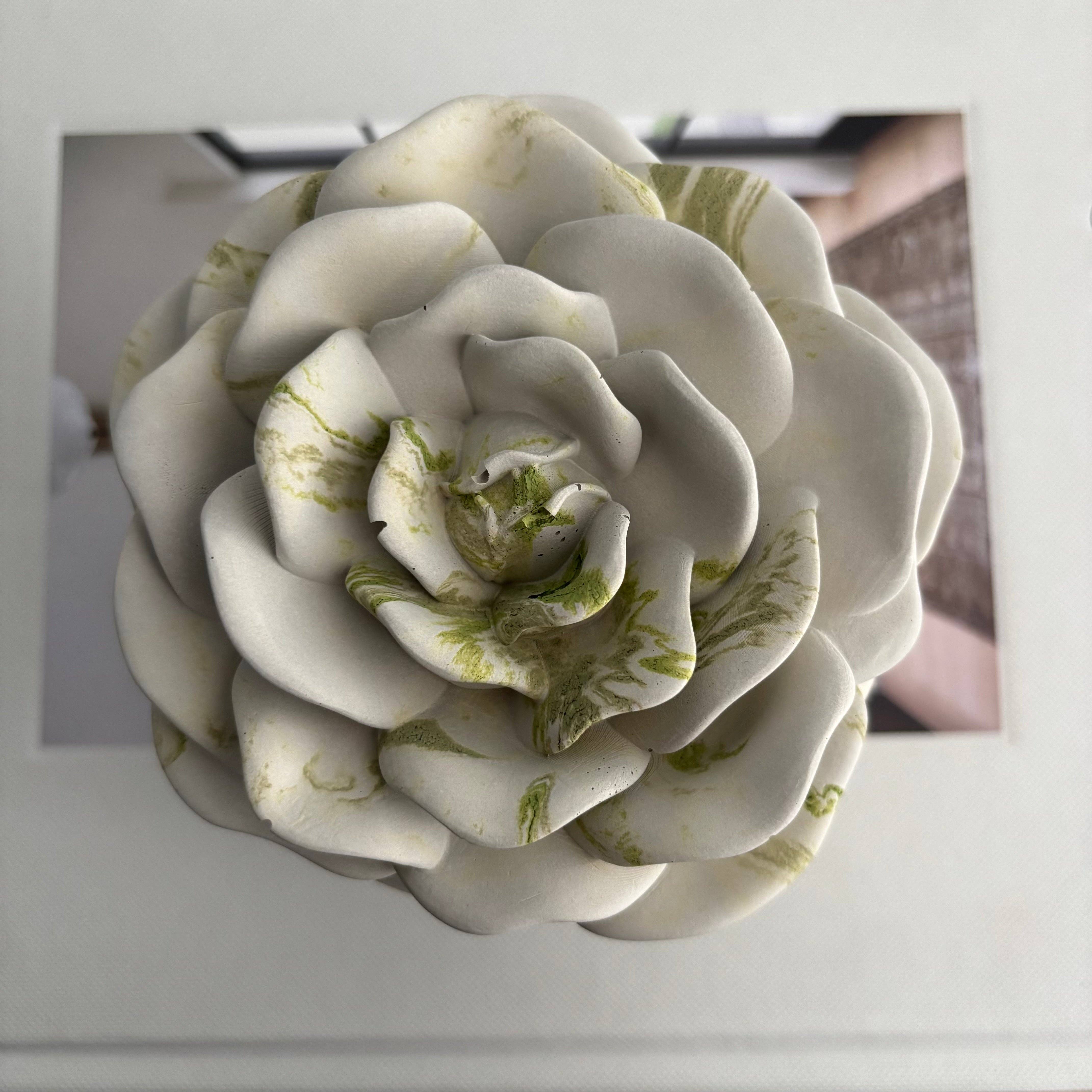 Bloomstone Rose Concrete Candle