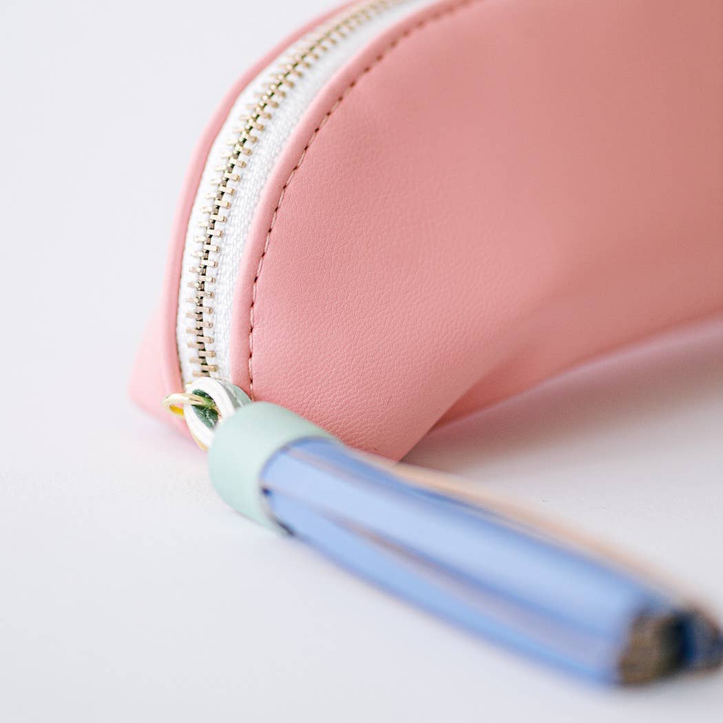 Luxe Slim Pencil Pouch | Rose Pink