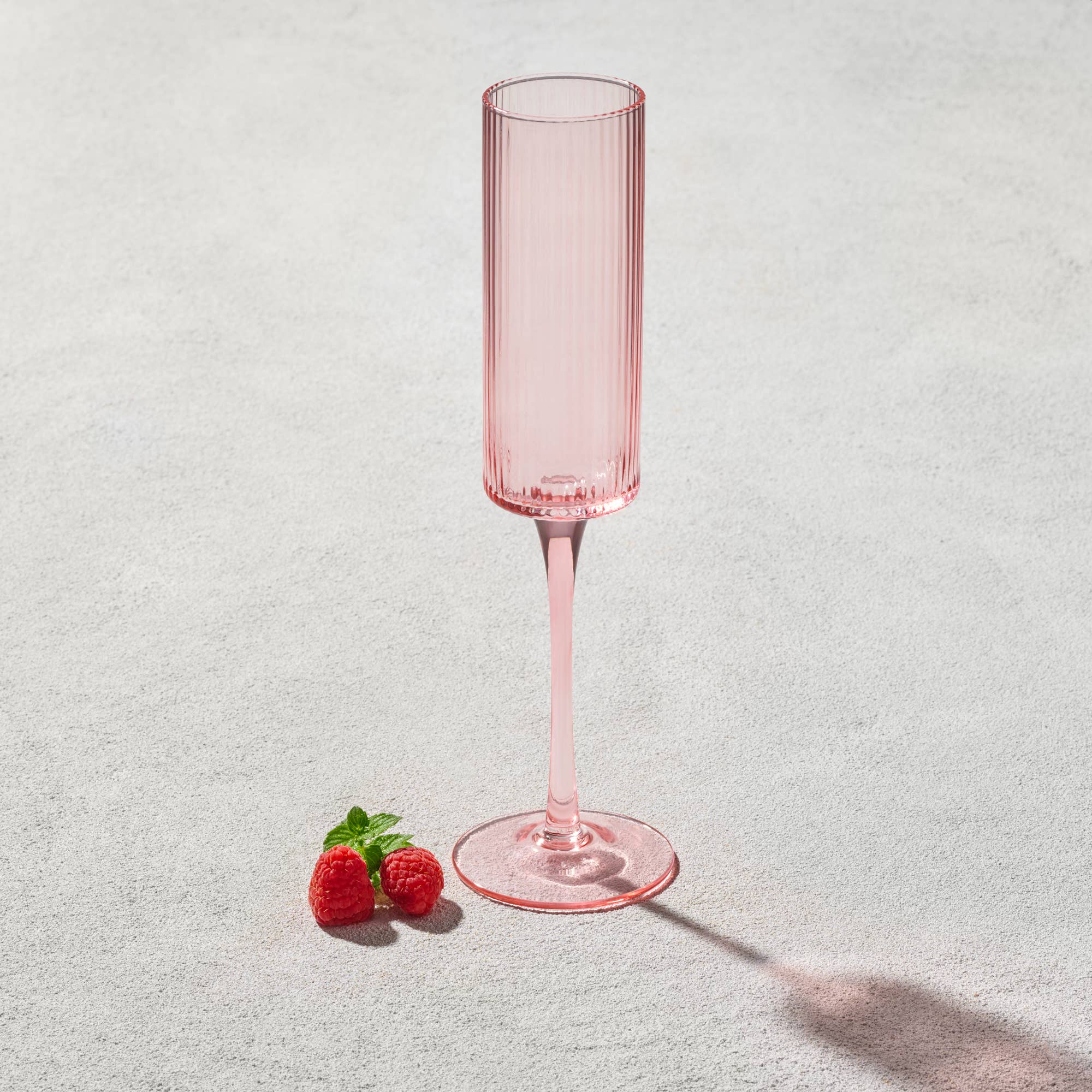 Malibu Ribbed Glassware | Blush Collection