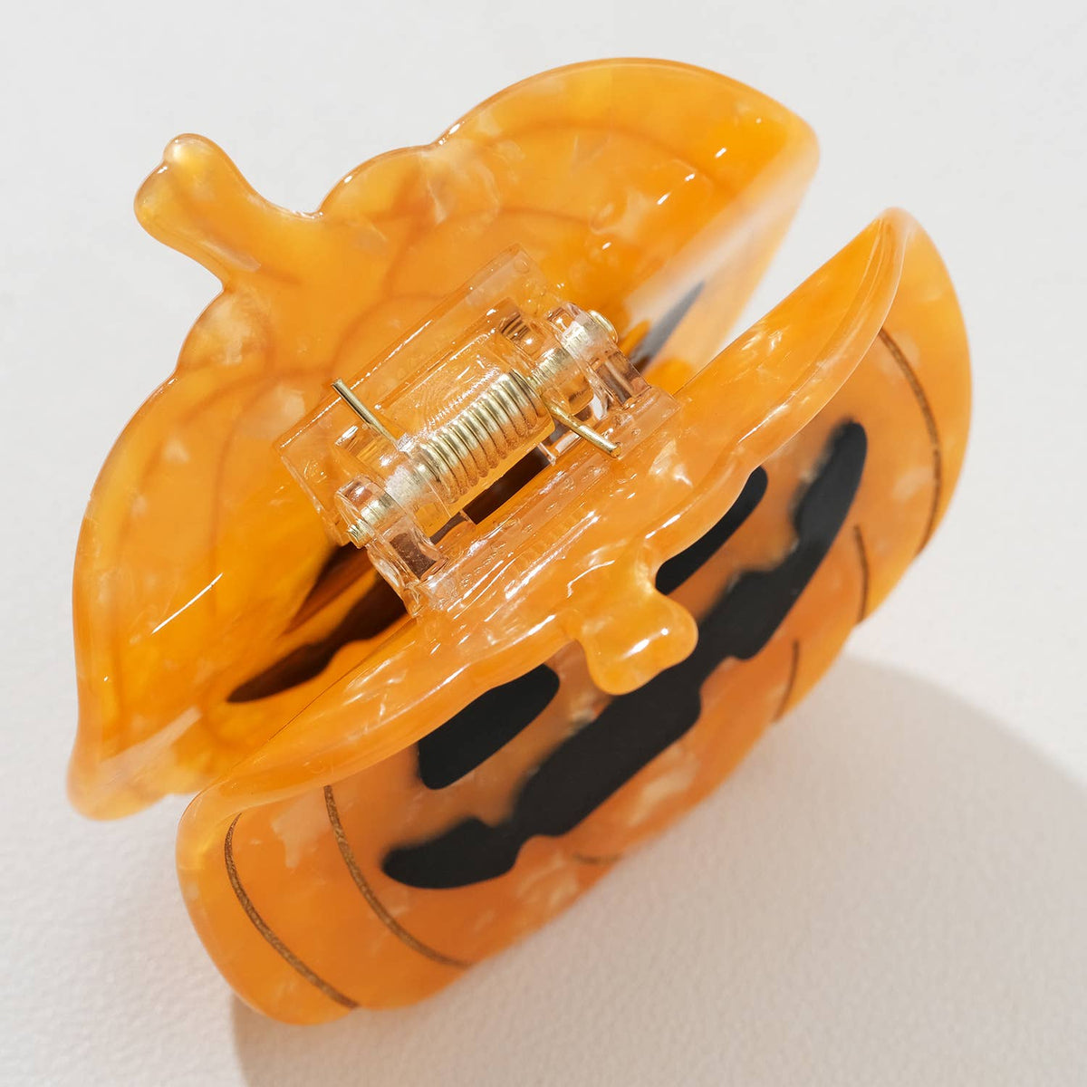 Jack O'Lantern Pumpkin Hair Claw Clip