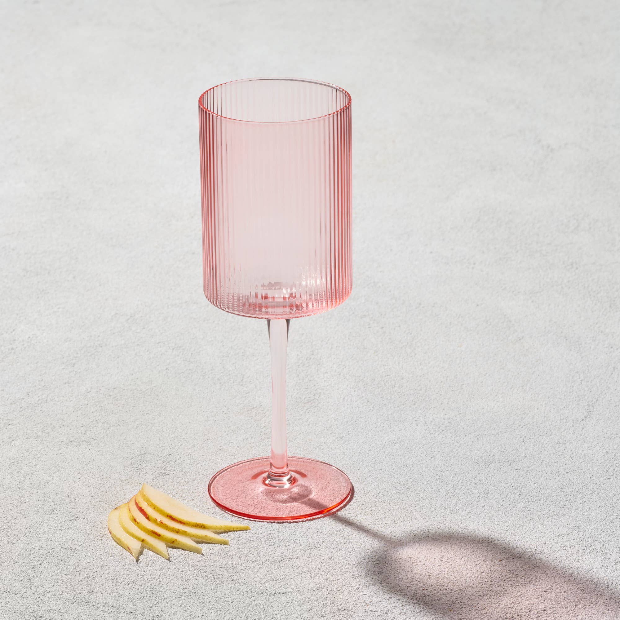 Malibu Ribbed Glassware | Blush Collection