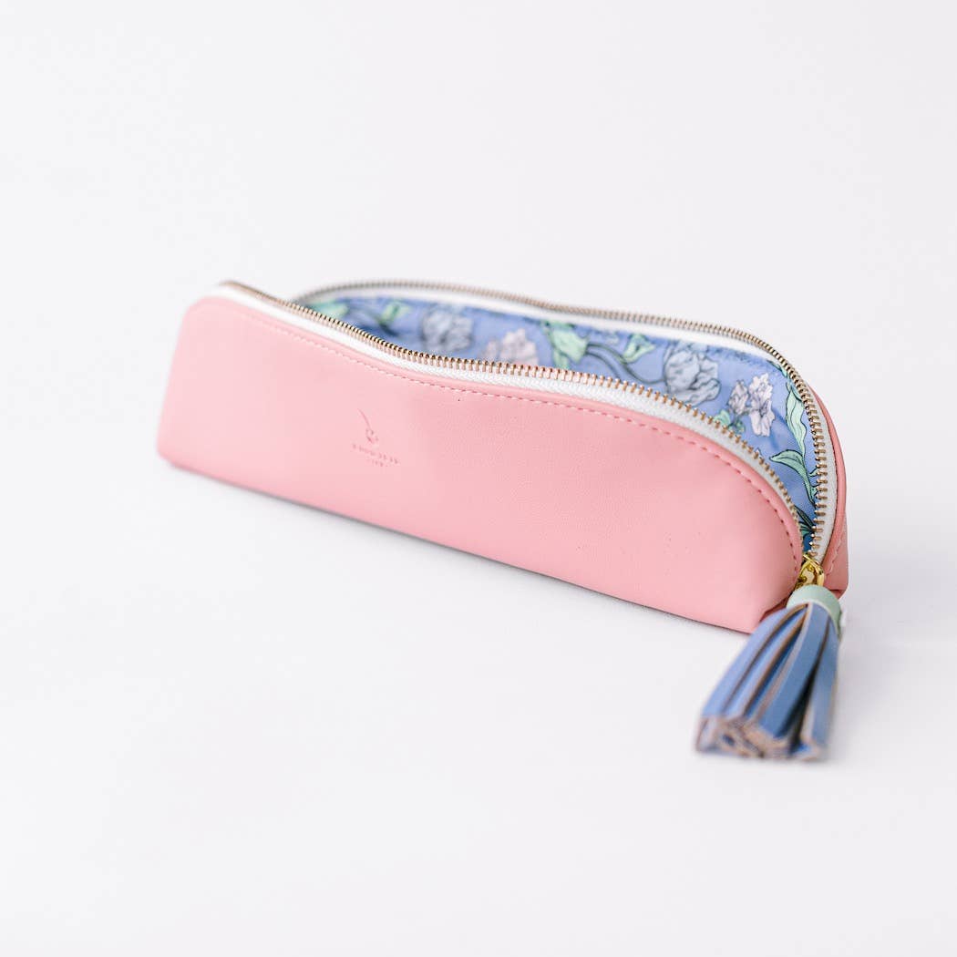 Luxe Slim Pencil Pouch | Rose Pink