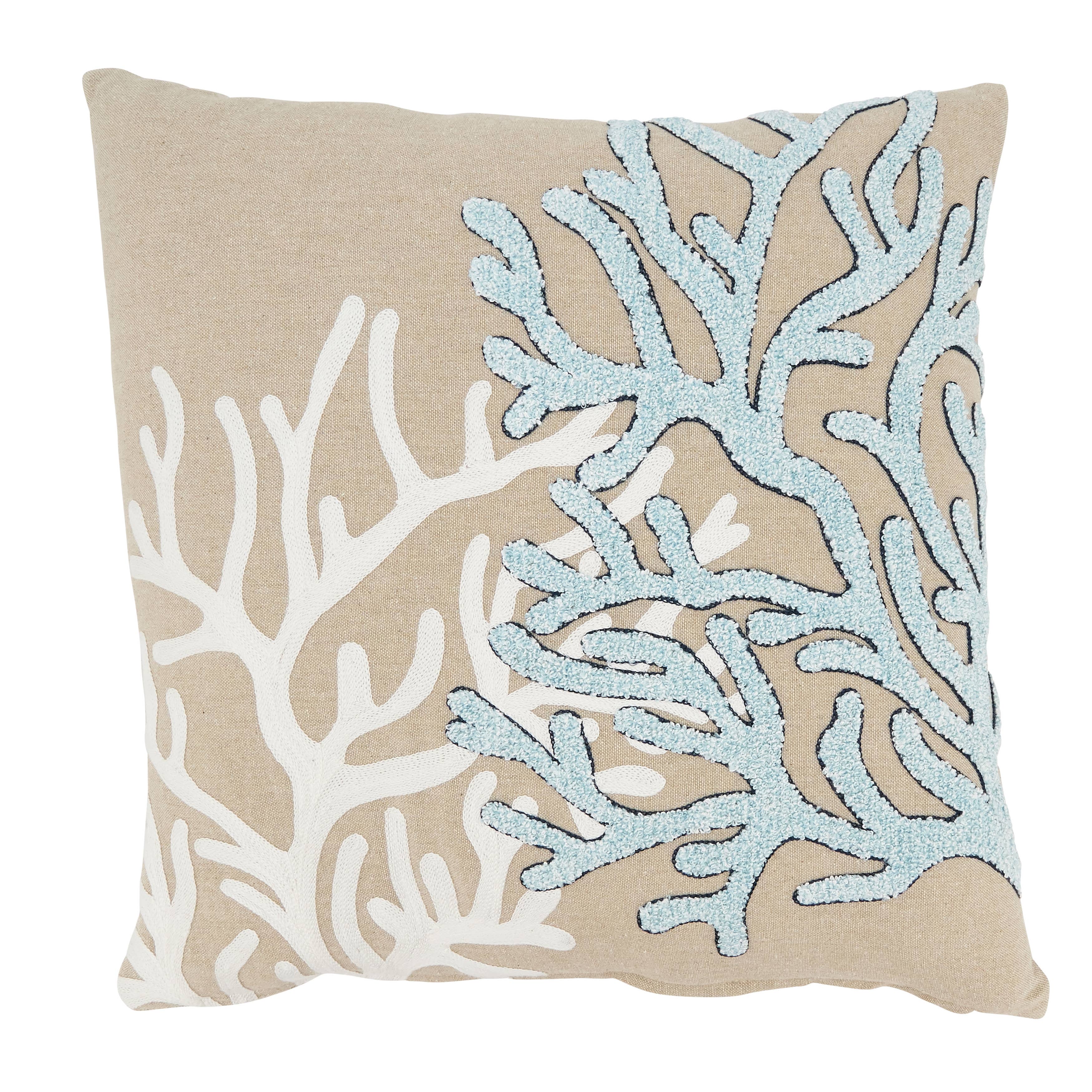 Coral Haven Throw Pillow