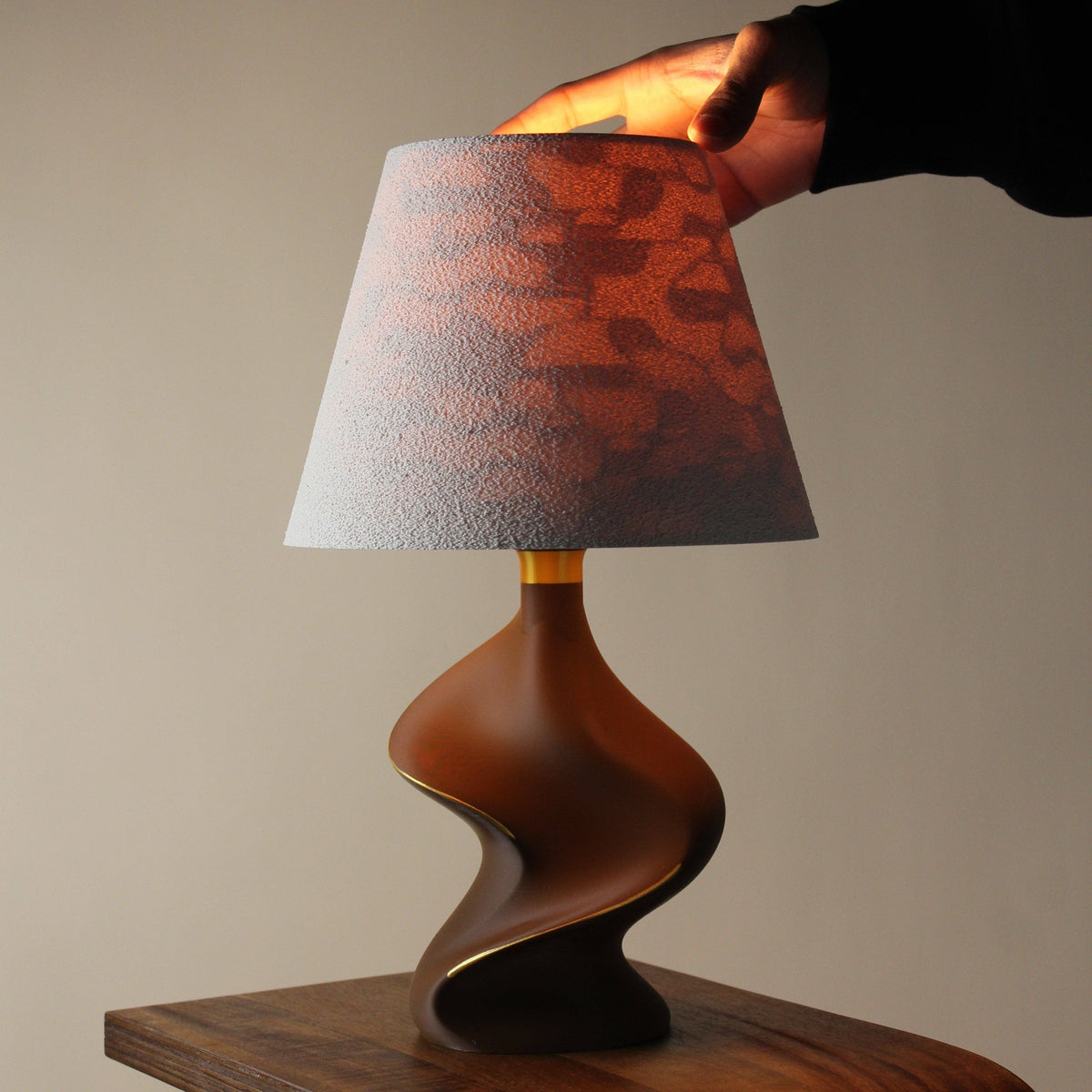 The Earth Lamp handcrafted table lamp with warm ambient light and natural design